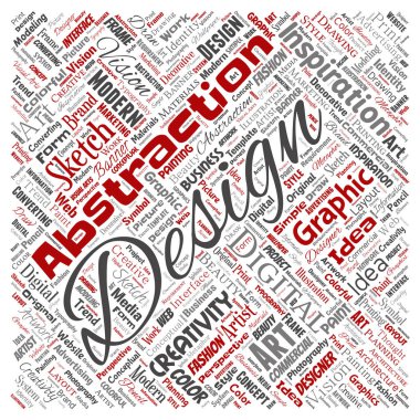 Kavramsal yaratıcılık, sanat, grafik, kimlik, tasarım, görsel kare kırmızı kelime