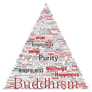 Vektör kavramsal Budizm, meditasyon, Aydınlanma, 