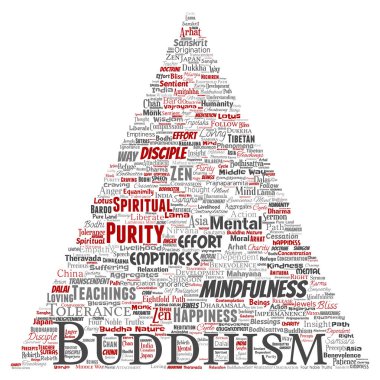 Vektör kavramsal Budizm, meditasyon, Aydınlanma, 