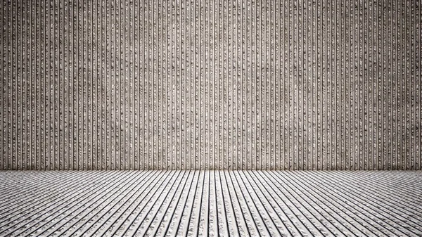 Konsep atau konseptual latar belakang padat dan abu-abu kasar dari lantai beton dan dinding sebagai tata letak pola vintage. Sebuah ilustrasi metafora 3d untuk minimalisme, waktu dan materi — Stok Foto