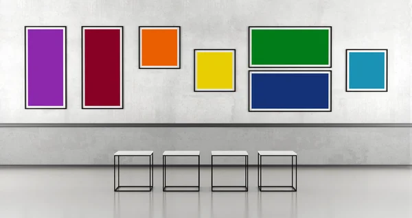 Galleria d'arte minimalista — Foto Stock