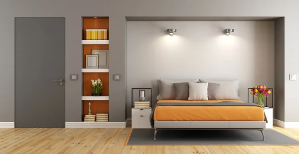 Contemporary master bedroom — Stock Photo, Image