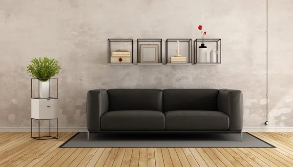 Modern mobilya ile eski Oda — Stok fotoğraf