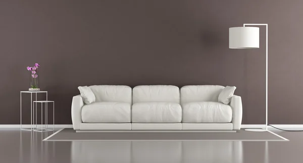 갈색 현대 거실 — 스톡 사진