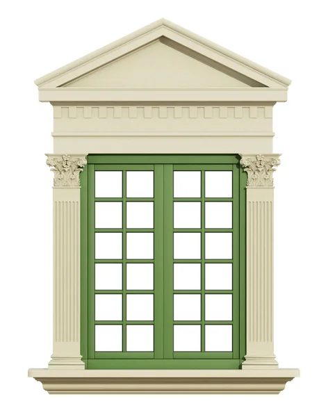 Front view of a classic window — Stock Photo, Image