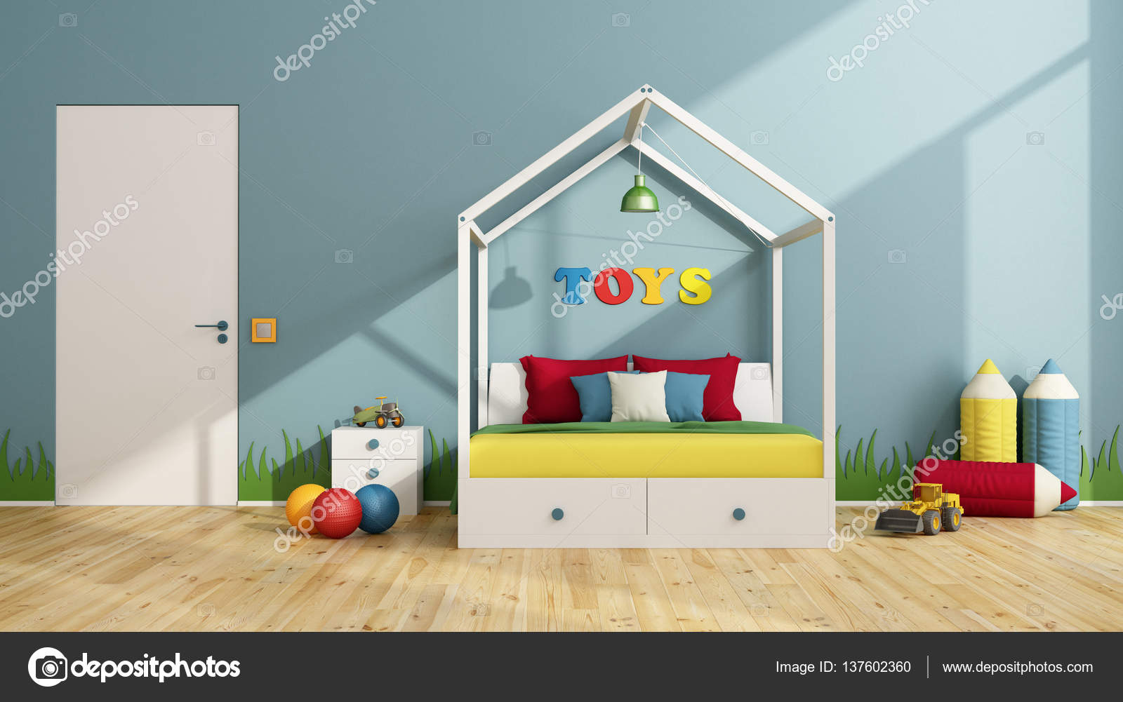 kleurrijke kinderen slaapkamer — Stockfoto © archideaphoto #137602360 kleurrijke kinderen slaapkamer — Stockfoto © archideaphoto #137602360