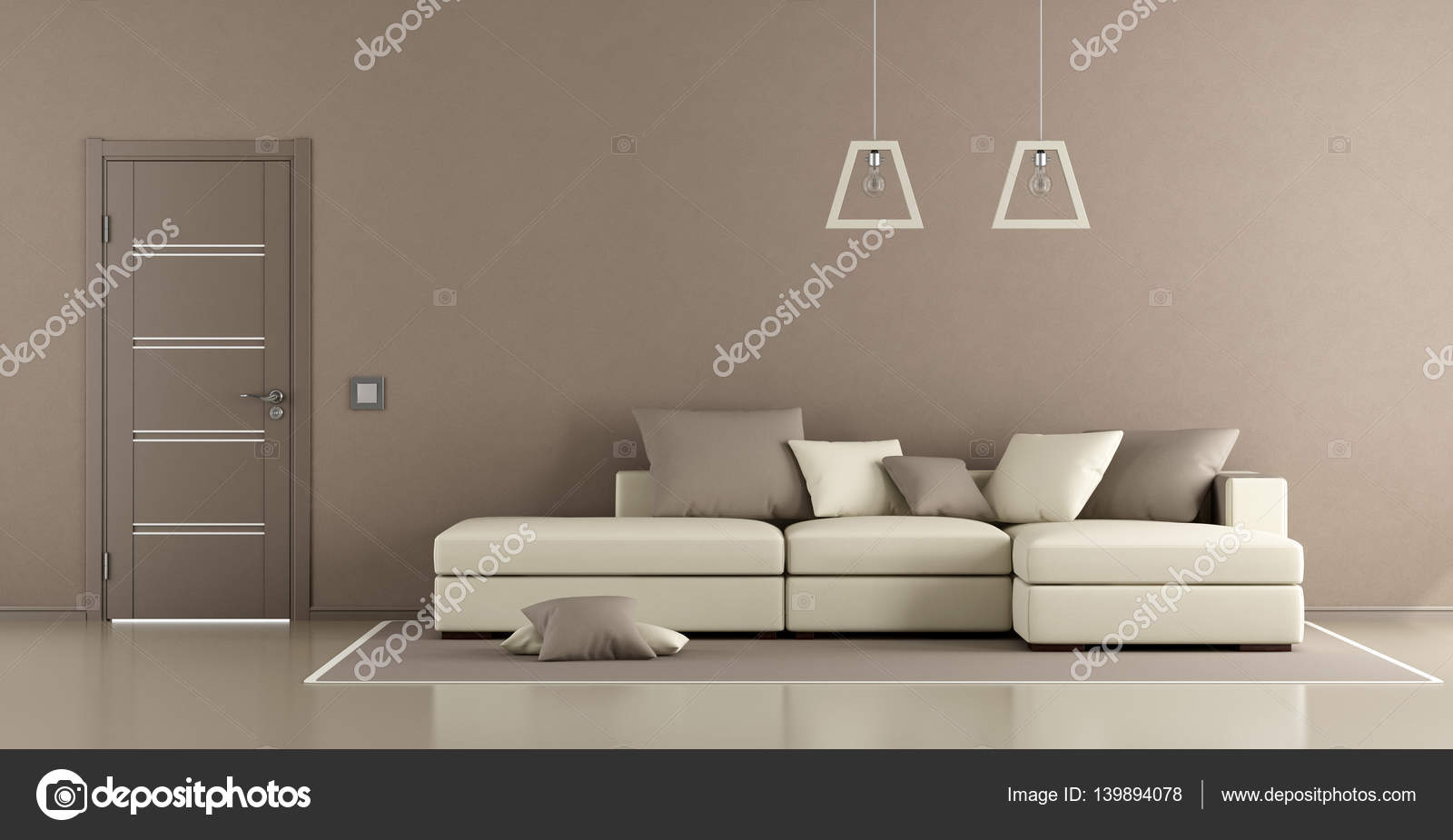 bruin woonkamer — Stockfoto © archideaphoto #139894078 bruin woonkamer — Stockfoto © archideaphoto #139894078