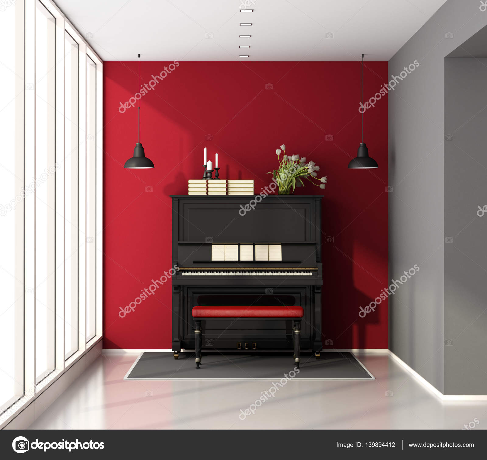Upright piano interior design