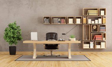 Ofis ahşap mobilya ile