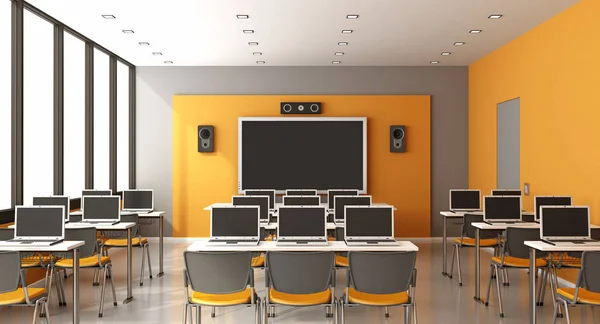 Contemporary multimedia classroom — Stock Photo, Image
