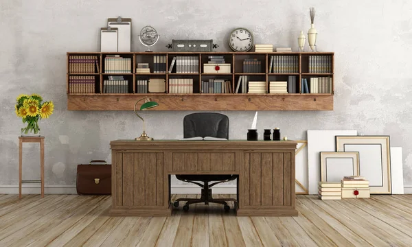 Oficina en casa en estilo clásico —  Fotos de Stock
