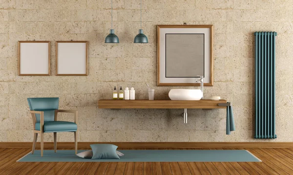 Элегантная ванная комната с умывальником — стоковое фото