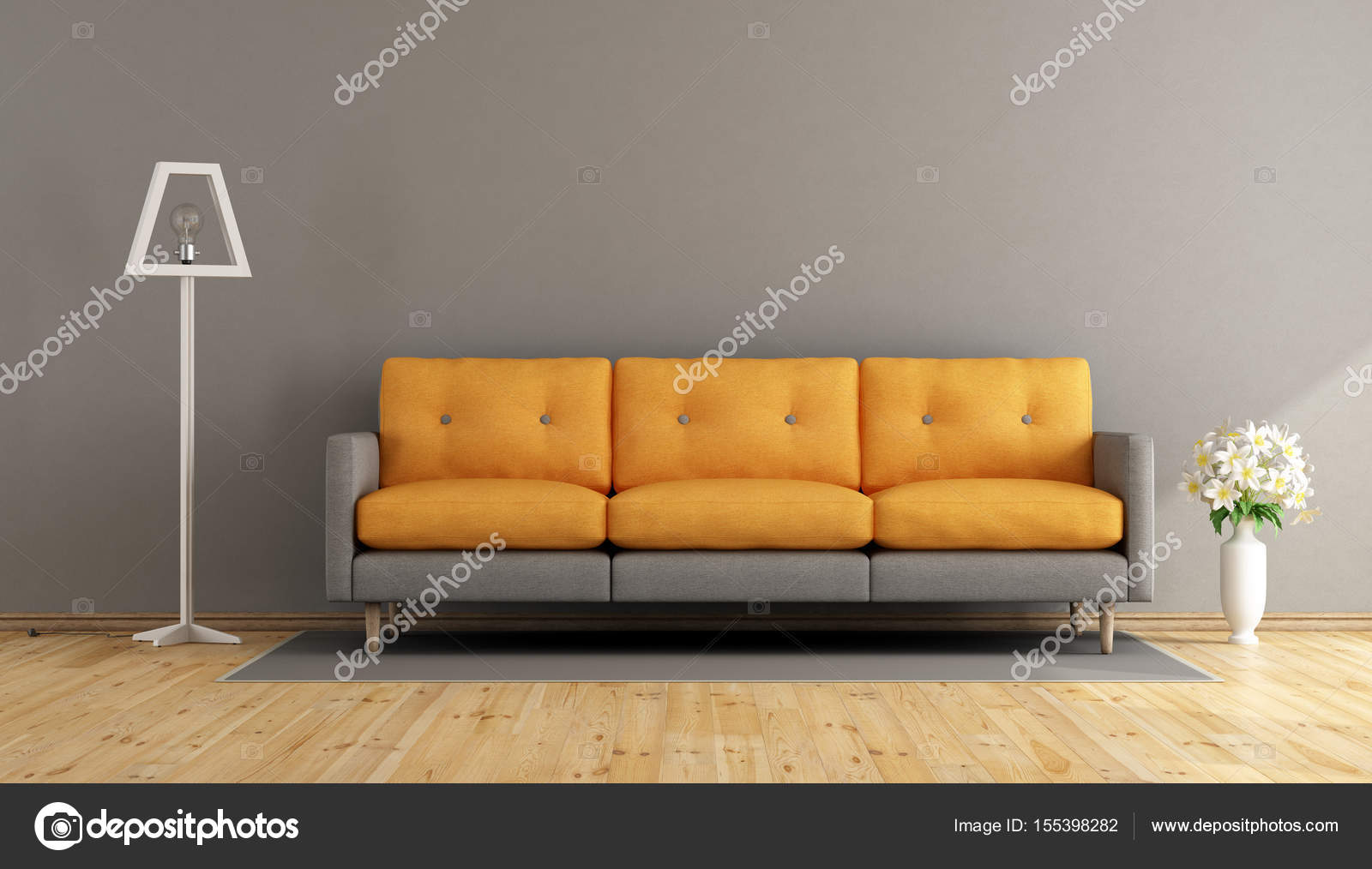 Grau und orange Wohnzimmer — Stockfoto © archideaphoto #155398282 Grau und orange Wohnzimmer — Stockfoto © archideaphoto #155398282