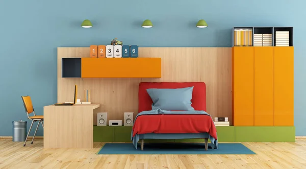 Modern genç yatak odası — Stok fotoğraf