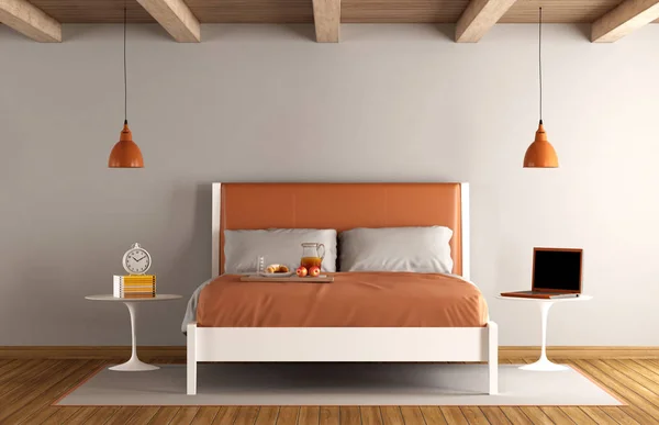 Minimalist yatak odası — Stok fotoğraf