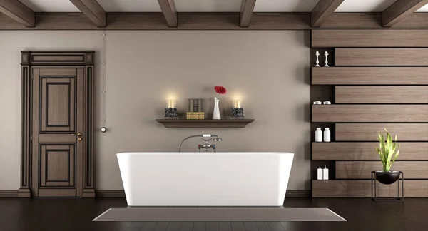 Bañera moderna en un baño clásico —  Fotos de Stock