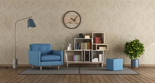 Mavi koltukta modern lounge — Stok fotoğraf