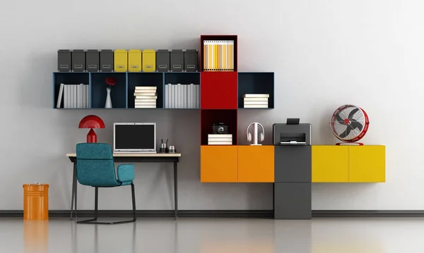 Colorful home office — Stock Photo, Image