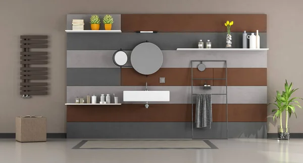 Modernes Badezimmer mit Waschbecken — Stockfoto