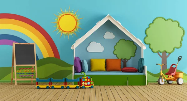 Kolorowy pokój zabaw — Zdjęcie stockowe