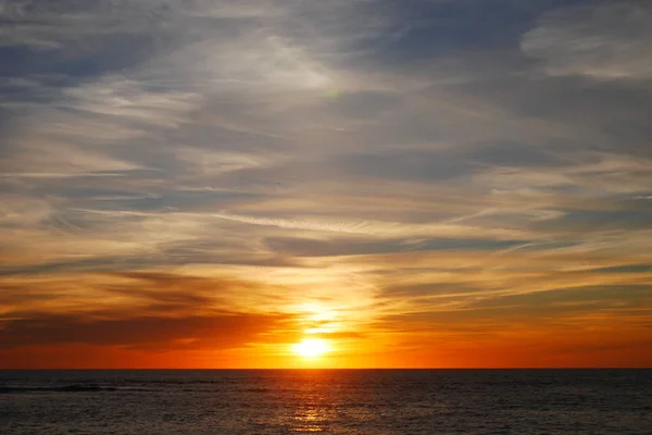 Vackra färgglada solnedgången på st. jean de luz Stockbild