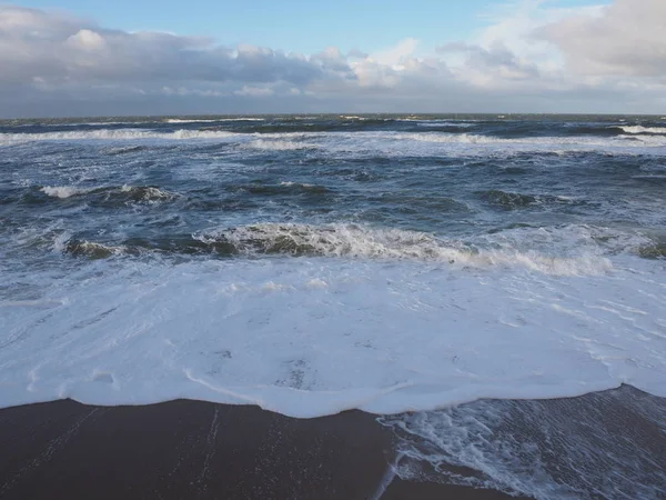 Sylt Hoernum Beach Üzerinden Atlantik Okyanusu Göster — Stok fotoğraf
