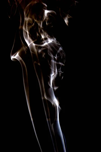 Αφηρημένος Καπνός Μαύρο Φόντο — Φωτογραφία Αρχείου