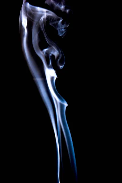 Humo Abstracto Sobre Fondo Negro — Foto de Stock