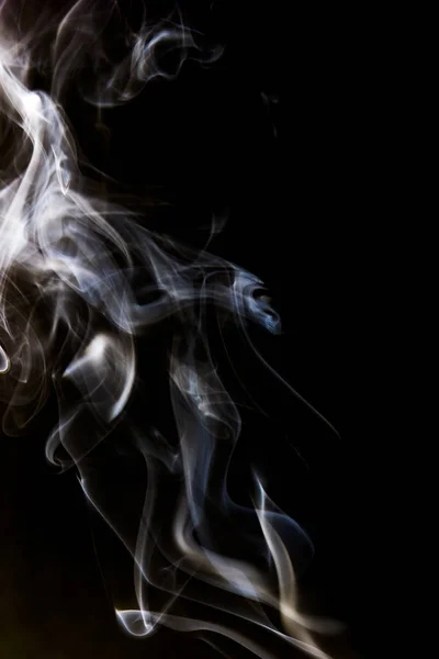 Αφηρημένος Καπνός Μαύρο Φόντο — Φωτογραφία Αρχείου