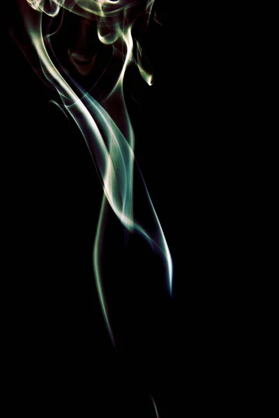 Abstract Smoke Black Background — Stock Photo, Image