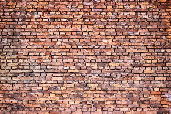Vintage brick wall, urban background, red stone texture — Stock Photo, Image