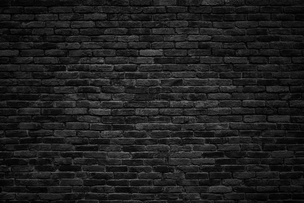 Black brick wall, dark background for design — Stock Photo, Image