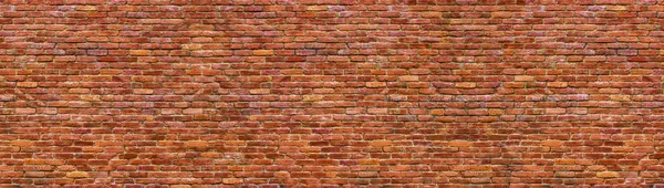 Grunge-Backsteinmauer, alter Mauerwerk-Rundblick — Stockfoto