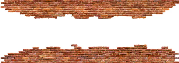 Texture brick wall wysokiej jakości, na białym tle — Zdjęcie stockowe