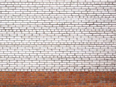 Grunge beyaz tuğla duvar, taş bir arka plan olarak yüzey