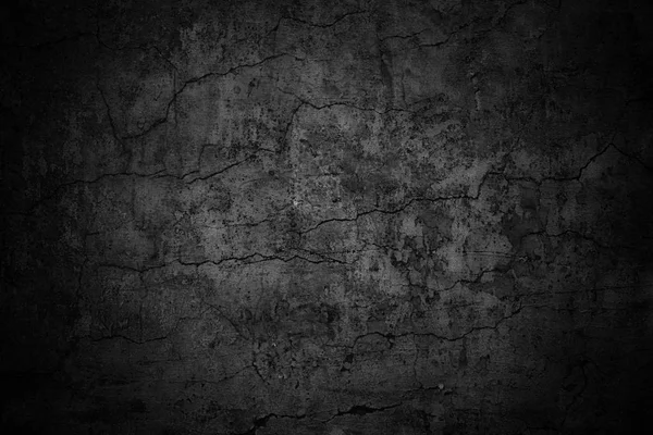 厳しい壁テクスチャ、暗い背景黒セメント — ストック写真