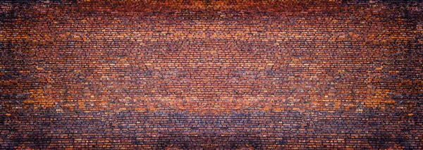 Панорамний вид кладки, цегляна стіна як фон — стокове фото