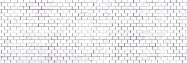 Tasarım için panoramik arka plan beyaz tuğla duvar