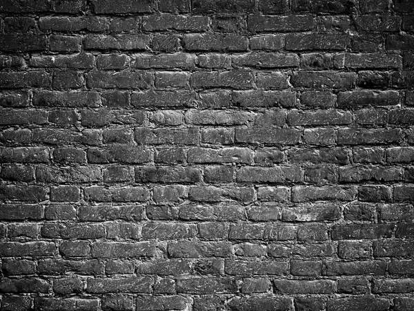 Texture black brick wall as background, grunge surface with a vi — Stock Photo, Image