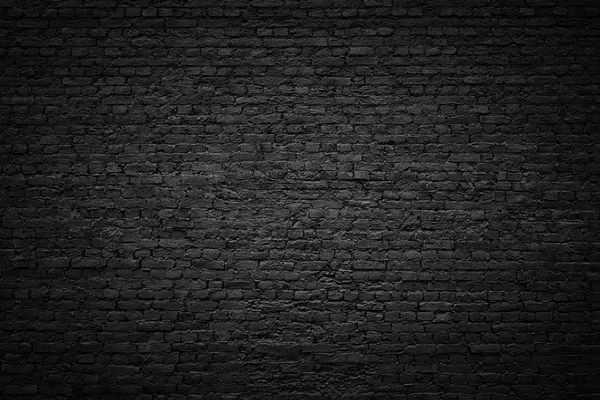 Black brick wall, dark background for design — Stock Photo, Image