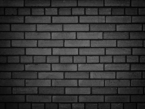 Dark brick wall, texture of a black brick background — Stock Photo, Image