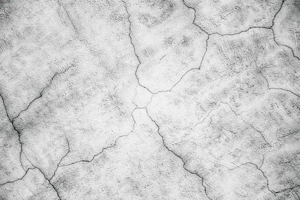 Mur blanc, la surface plâtre fissuré, texture de béton — Photo