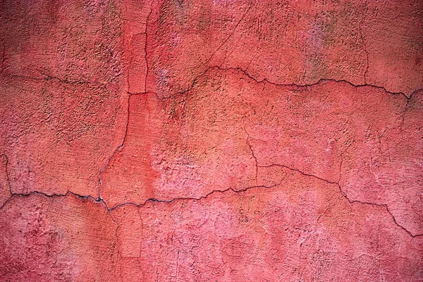 Rote Zementstruktur, Betonoberfläche der Wand, farbiges Backgr — Stockfoto