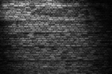 karanlık tuğla duvar, bir arka plan doku olarak siyah blok
