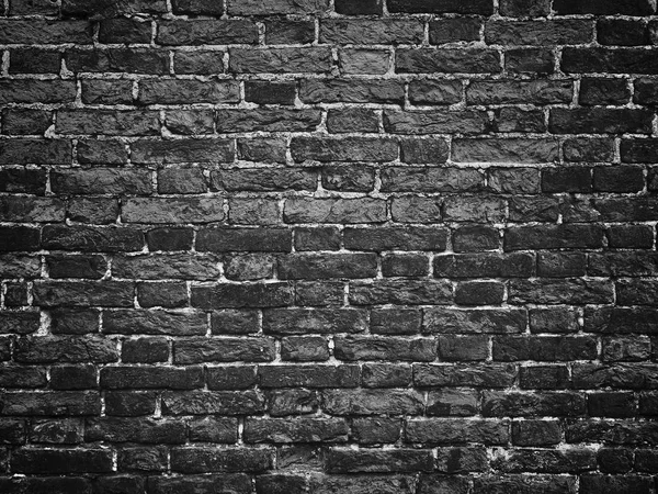 Texture of a black brick wall, dark background for design — Stock Photo, Image