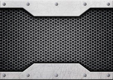 Delikli daireler ile teknolojik altyapı. Hücre metal backdr