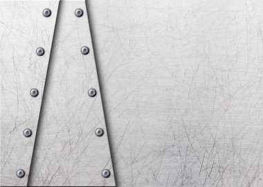 rustik çelik arka plan, 3d, illust üzerine perçin ile metal plaka