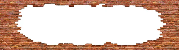 텍스처 벽돌 벽, 고품질의 흰색 절연 — 스톡 사진