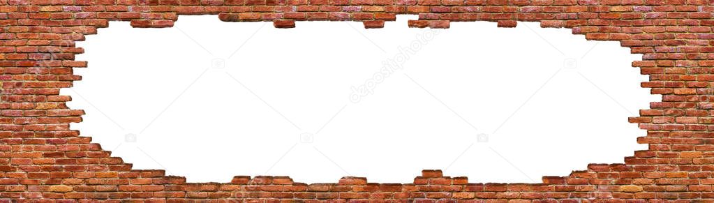 texture of brick wall High quality, isolated on white