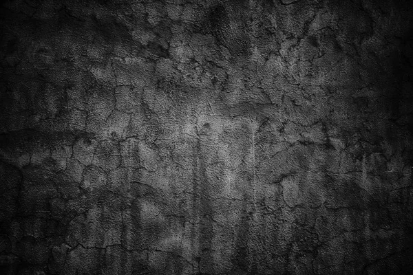 Texture foncée d'un mur de ciment, fond urbain noir — Photo